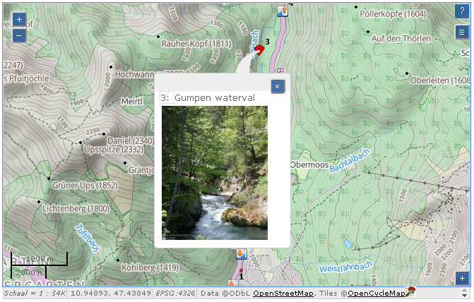 screen capture an example map